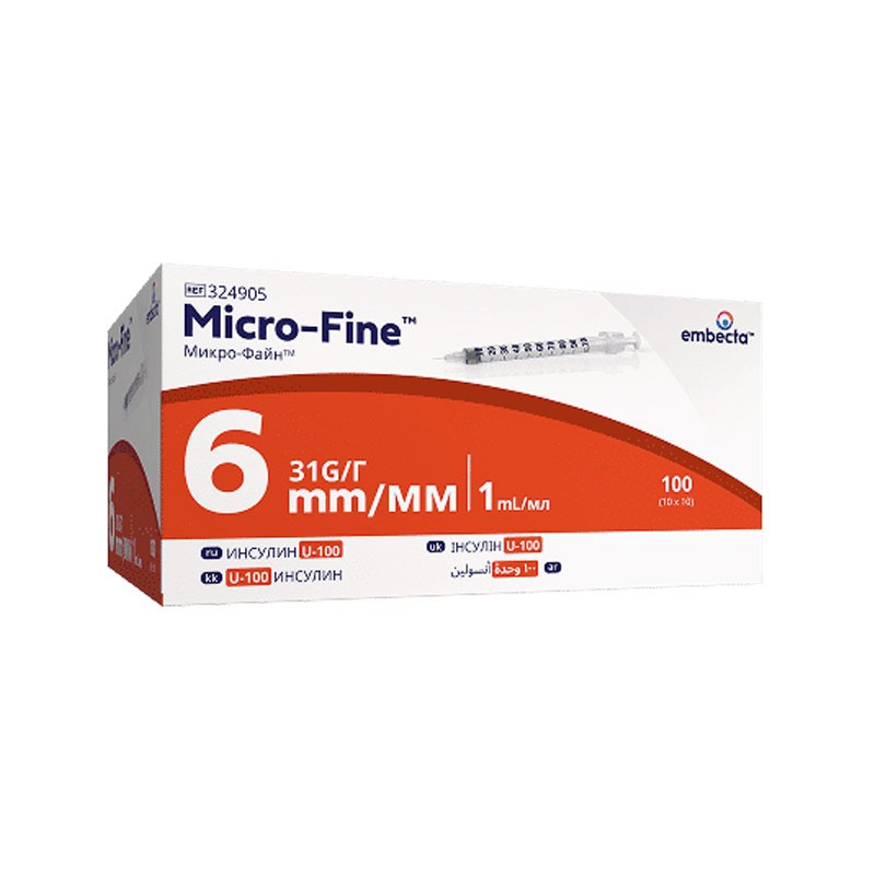 Microfine 0.3ml Insulin Needle U100 31g x 6mm