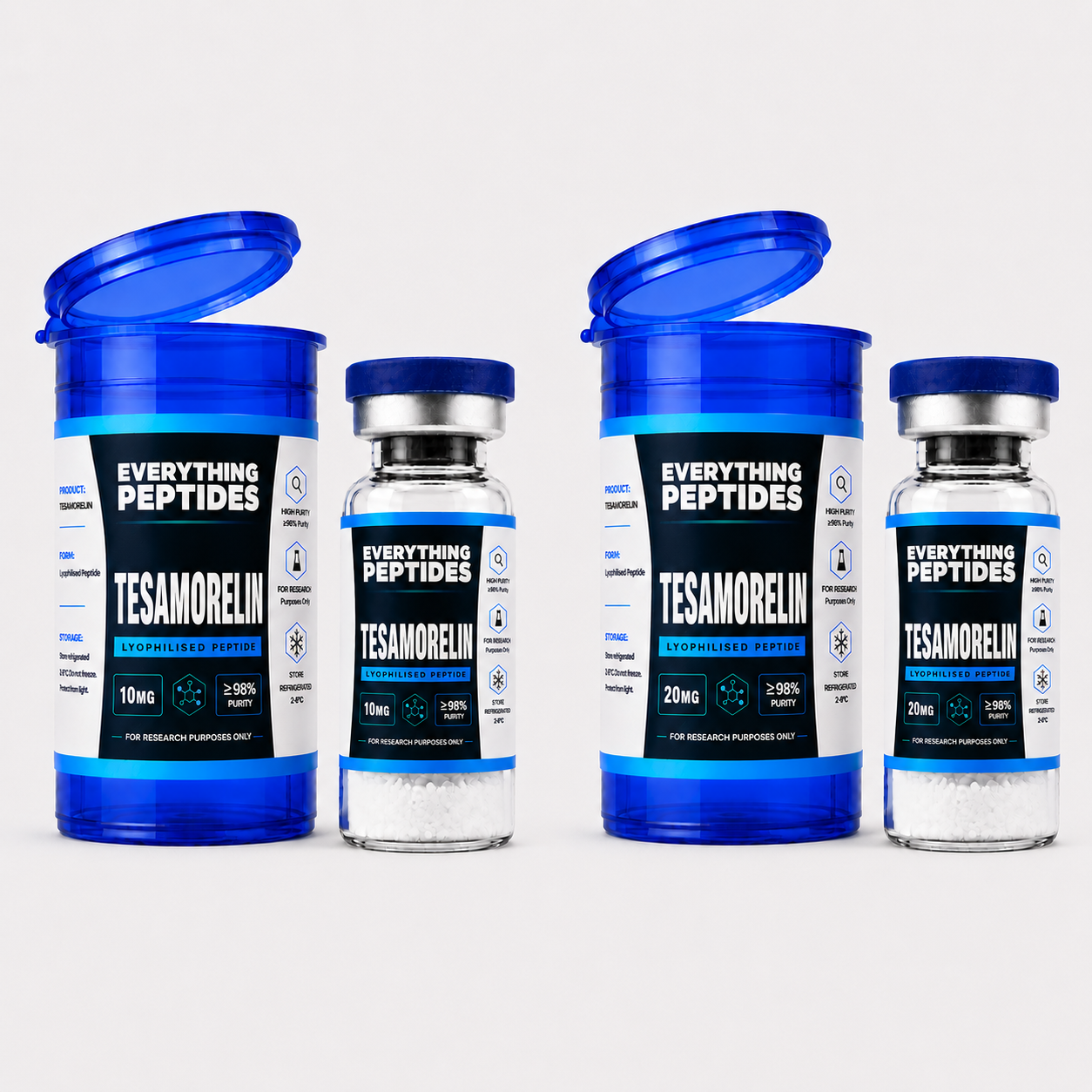 Everything Peptides Tesamorelin 10mg/20mg Vial