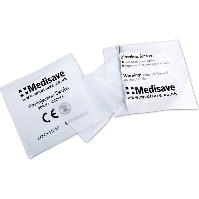 MediSave Alcohol IPA Pre-Injection Swabs