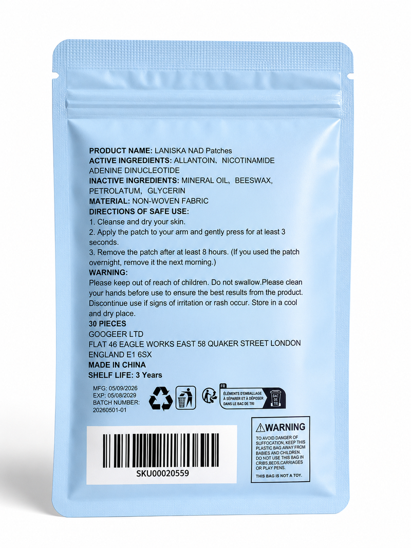 Laniska NAD+ Boost Patches (30 pack)
