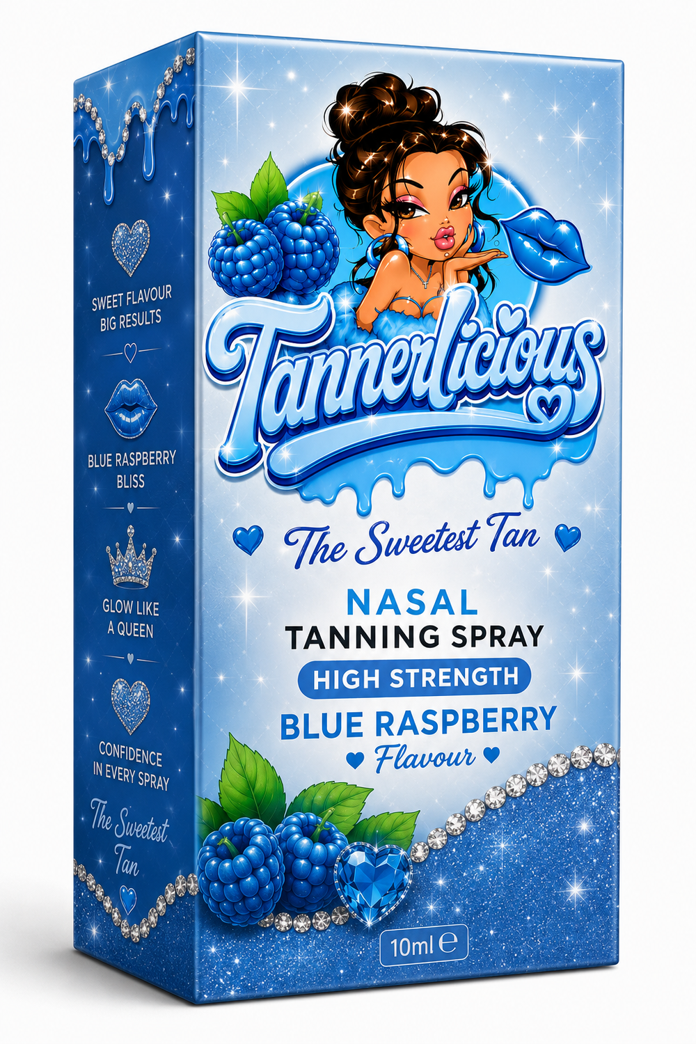 Tannerlicious Flavoured Nasal Tanning Spray 10ml - Blue Raspberry