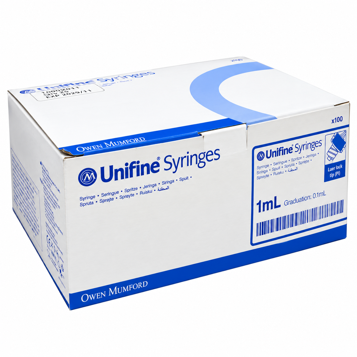 Unifine Syringe - Luer Lock Concentric - 1ml